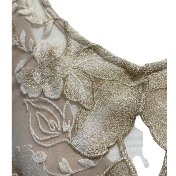 Alex Evenings Elegant Floral Embroidered Mesh Dress 16W - Picture 7 of 8